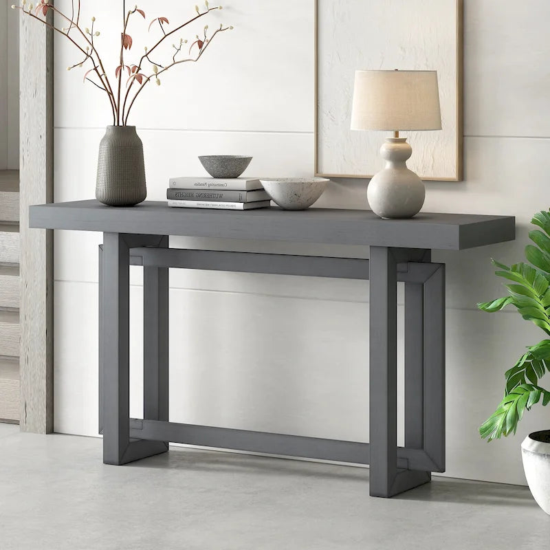 Console avec plateau imitation bois
