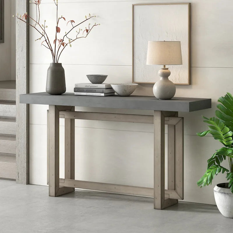 Console avec plateau imitation bois