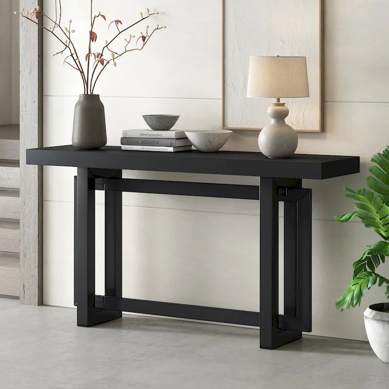 Console avec plateau imitation bois