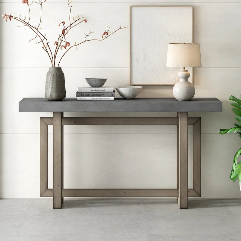 Console avec plateau imitation bois