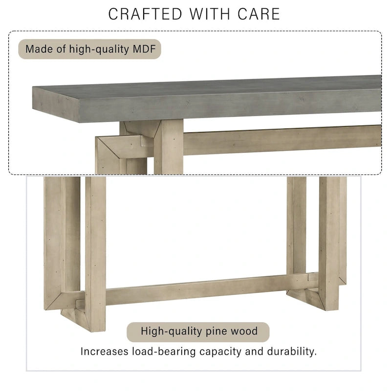 Console avec plateau imitation bois