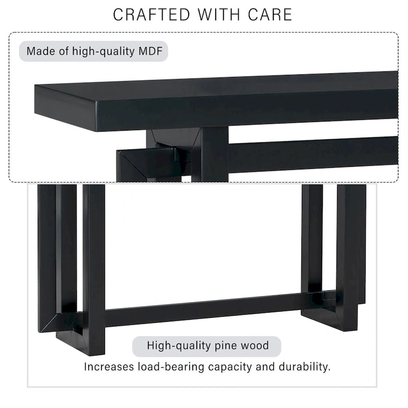 Console avec plateau imitation bois