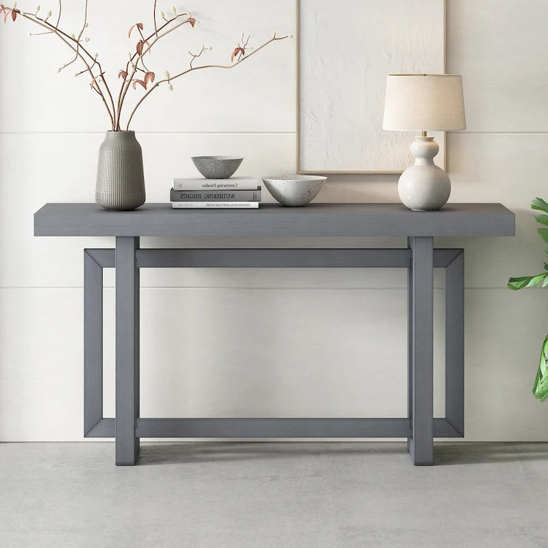 Console avec plateau imitation bois