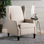 Fauteuil inclinable en tissu avec bord clouté
