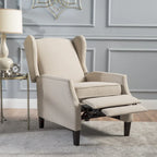 Fauteuil inclinable en tissu avec bord clouté
