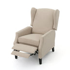 Fauteuil inclinable en tissu avec bord clouté