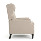 Fauteuil inclinable en tissu avec bord clouté