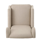 Fauteuil inclinable en tissu avec bord clouté