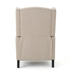 Fauteuil inclinable en tissu avec bord clouté