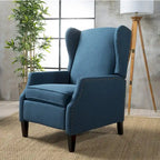 Fauteuil inclinable en tissu avec bord clouté