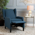 Fauteuil inclinable en tissu avec bord clouté