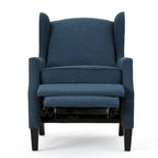 Fauteuil inclinable en tissu avec bord clouté