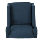 Fauteuil inclinable en tissu avec bord clouté