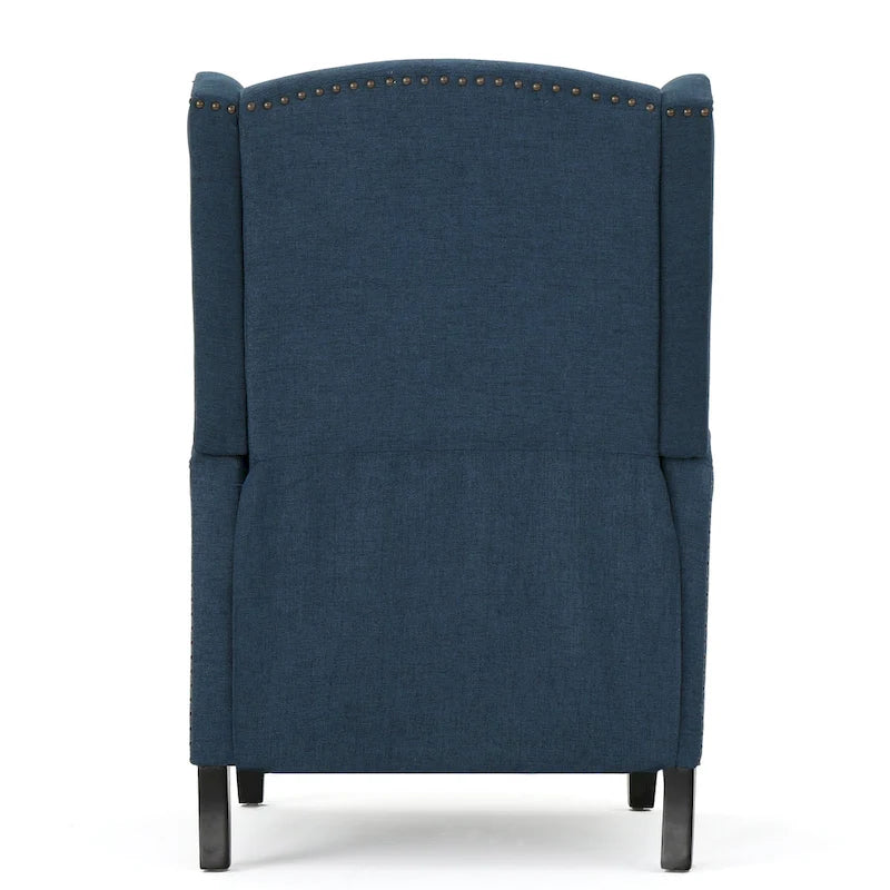 Fauteuil inclinable en tissu avec bord clouté