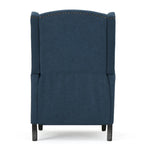 Fauteuil inclinable en tissu avec bord clouté
