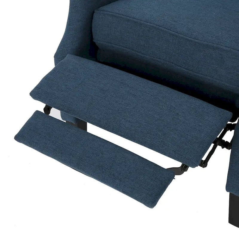 Fauteuil inclinable en tissu avec bord clouté
