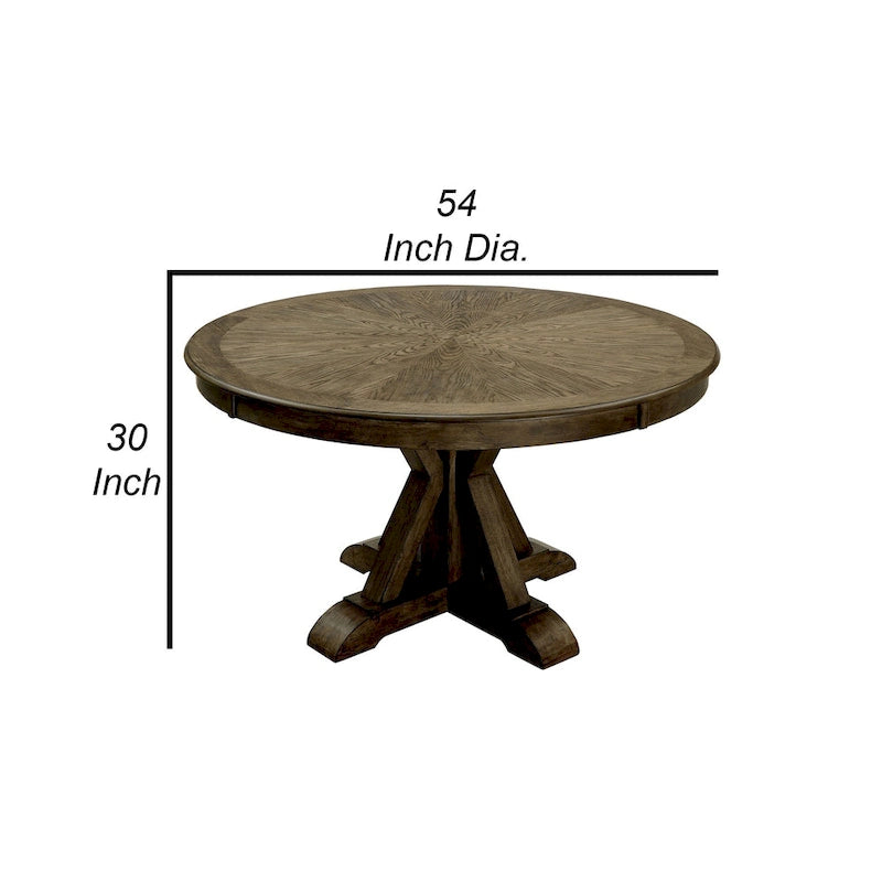 Table de salle à manger ronde avec pied central