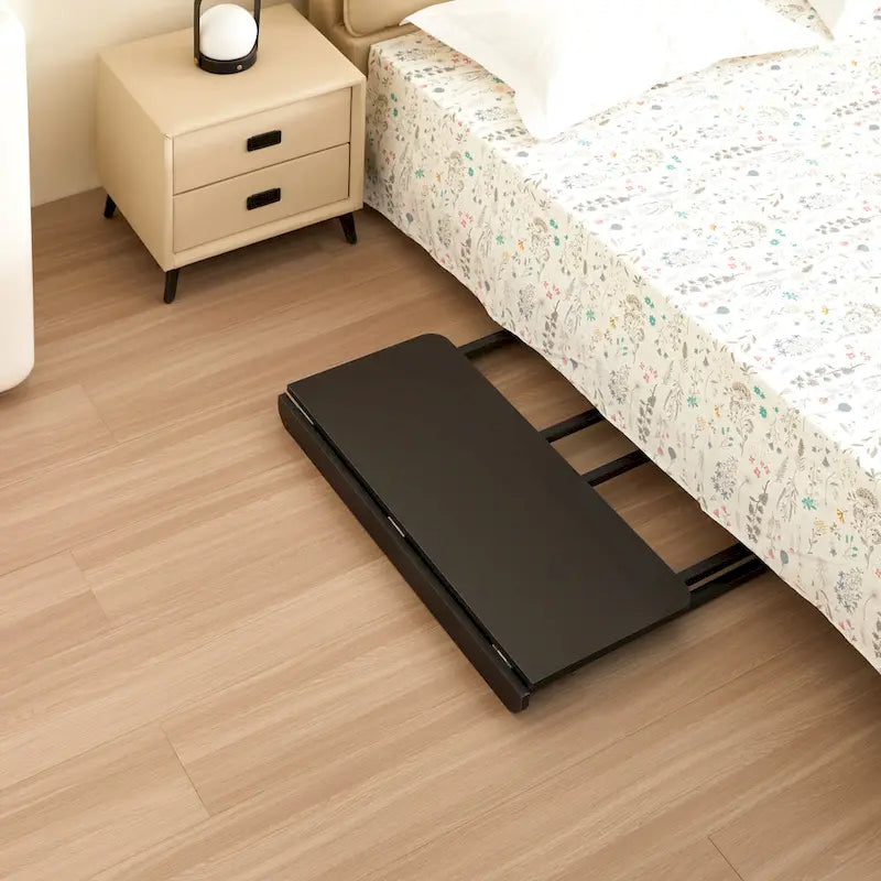 Bureau pliant compact à roulettes pour bureau à domicile, chambre ou dortoir