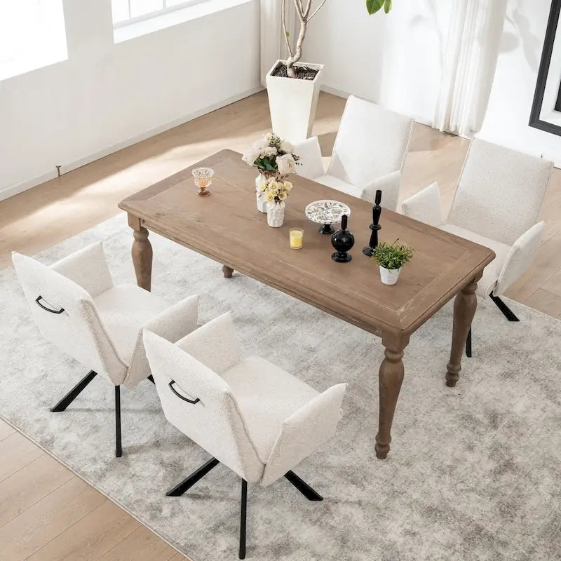 Fauteuil pivotant rembourré avec dossier haut et accoudoirs ouverts