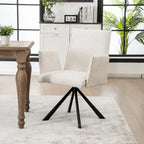 Fauteuil pivotant rembourré avec dossier haut et accoudoirs ouverts
