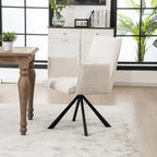 Fauteuil pivotant rembourré avec dossier haut et accoudoirs ouverts