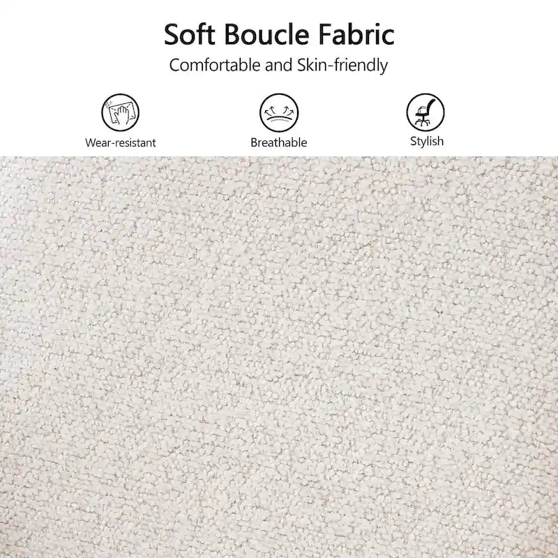 Fauteuil pivotant rembourré avec dossier haut et accoudoirs ouverts