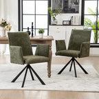 Fauteuil pivotant rembourré avec dossier haut et accoudoirs ouverts