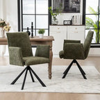 Fauteuil pivotant rembourré avec dossier haut et accoudoirs ouverts