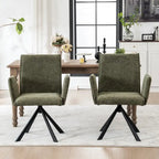 Fauteuil pivotant rembourré avec dossier haut et accoudoirs ouverts