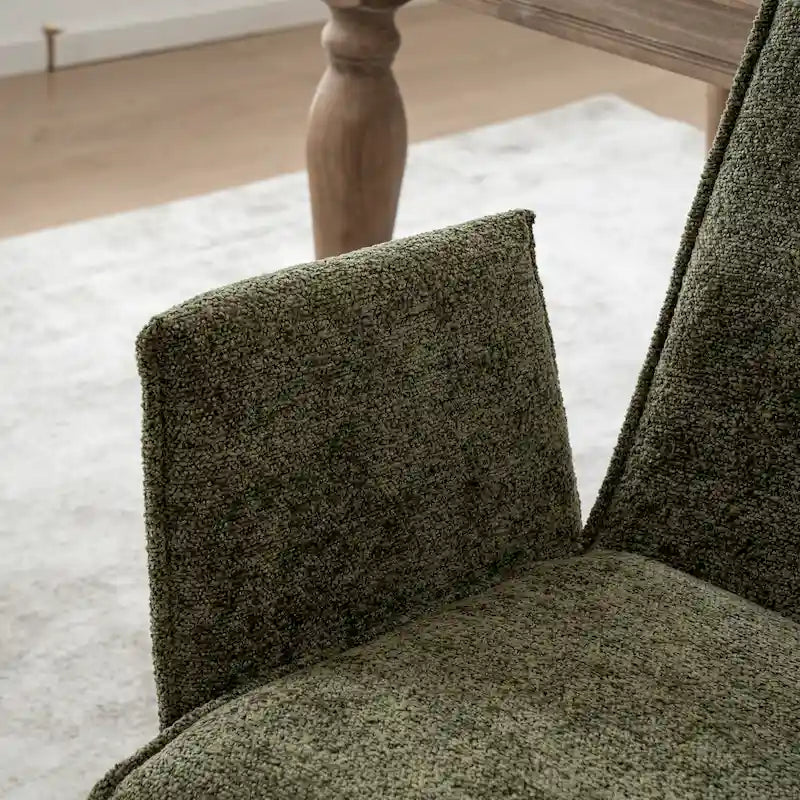 Fauteuil pivotant rembourré avec dossier haut et accoudoirs ouverts