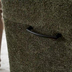 Fauteuil pivotant rembourré avec dossier haut et accoudoirs ouverts