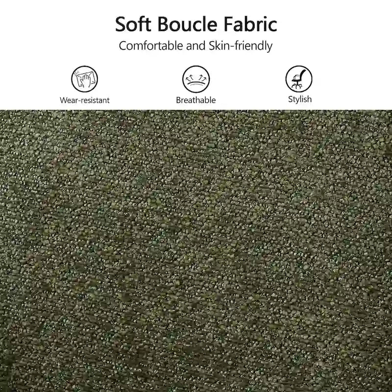 Fauteuil pivotant rembourré avec dossier haut et accoudoirs ouverts