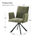 Fauteuil pivotant rembourré avec dossier haut et accoudoirs ouverts