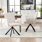 Fauteuil pivotant rembourré avec dossier haut et accoudoirs ouverts