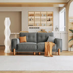Canapé deux places avec revêtement en tissu chenille