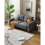 Canapé deux places avec revêtement en tissu chenille