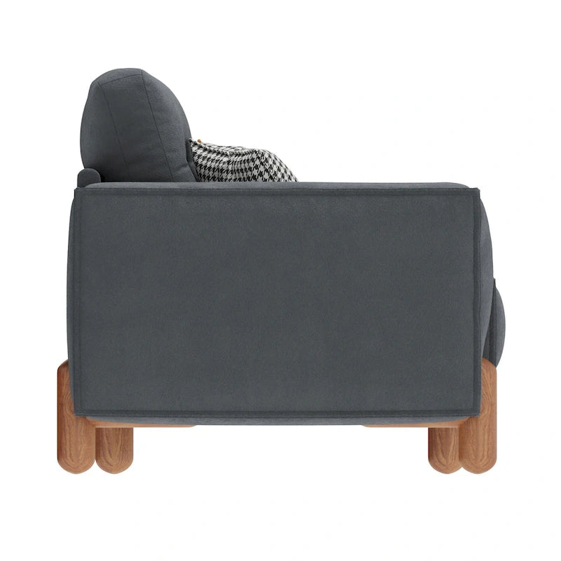 Canapé deux places avec revêtement en tissu chenille