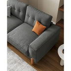Canapé deux places avec revêtement en tissu chenille