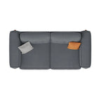 Canapé deux places avec revêtement en tissu chenille