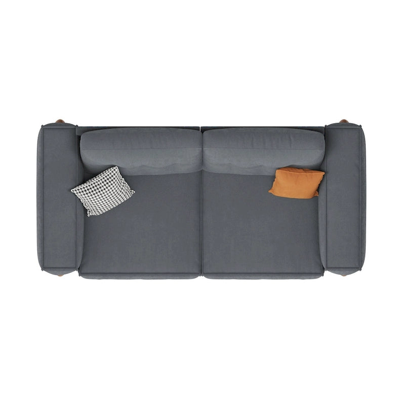 Canapé deux places avec revêtement en tissu chenille