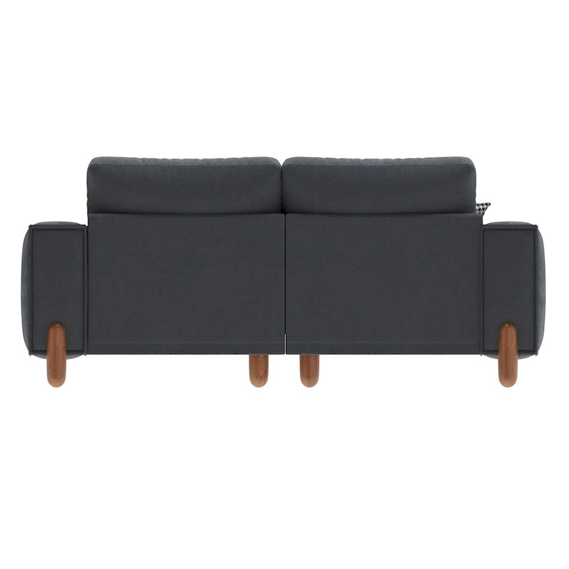 Canapé deux places avec revêtement en tissu chenille