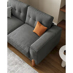 Canapé deux places avec revêtement en tissu chenille