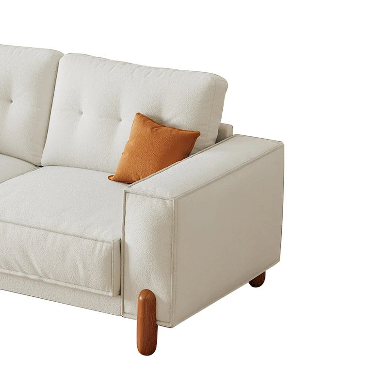 Canapé deux places avec revêtement en tissu chenille