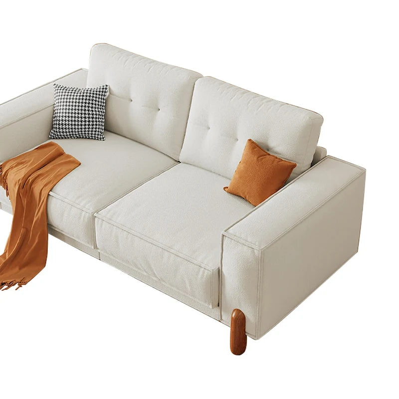 Canapé deux places avec revêtement en tissu chenille