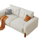 Canapé deux places avec revêtement en tissu chenille