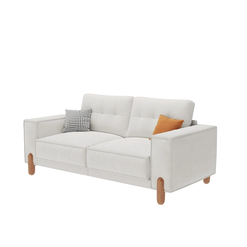 Canapé deux places avec revêtement en tissu chenille