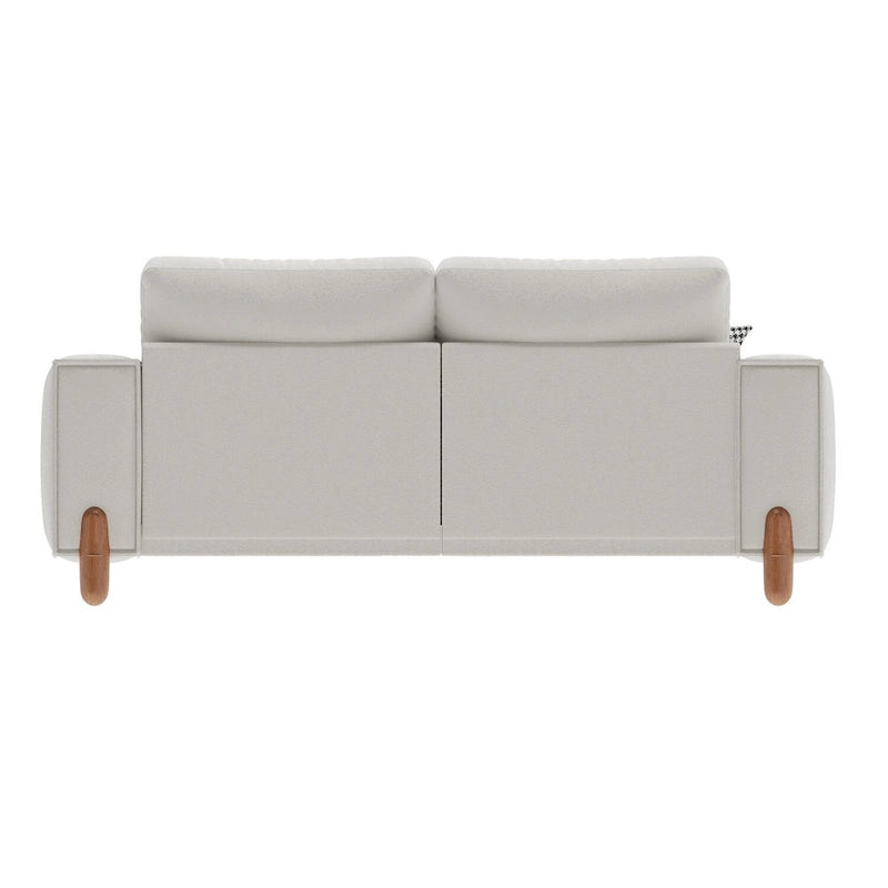 Canapé deux places avec revêtement en tissu chenille