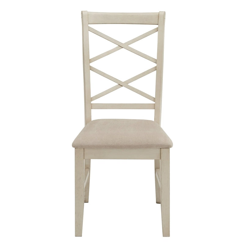 Lot de 2 chaises de salle à manger à dossier croisé double finition bois