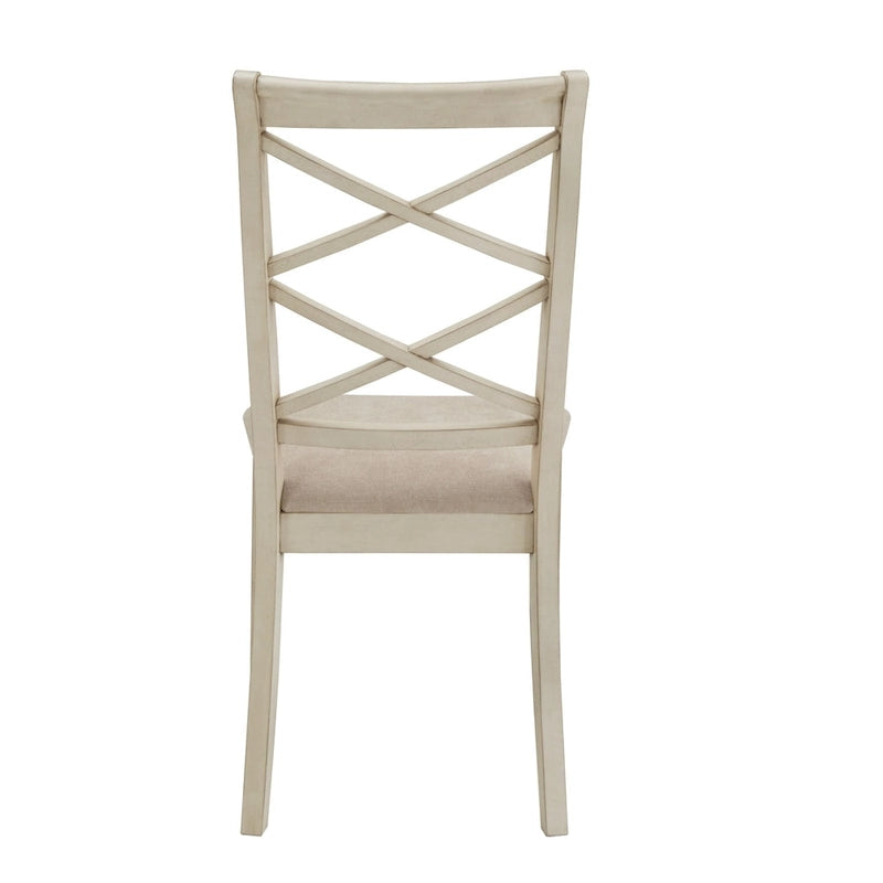 Lot de 2 chaises de salle à manger à dossier croisé double finition bois