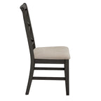 Lot de 2 chaises de salle à manger à dossier croisé double finition bois